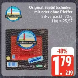Edeka Original Seeluftschinken mit oder ohne Pfeffer Angebot