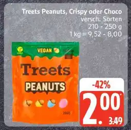 Edeka Treets Peanuts, Crispy oder Choco Angebot
