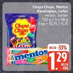 Edeka Chupa Chups, Mentos Kaudragees, Lollys Angebot