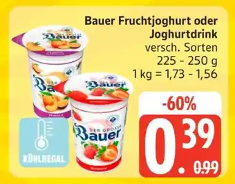 Edeka Bauer Fruchtjoghurt oder Joghurtdrink Angebot