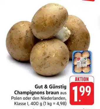 Edeka Gut & Günstig Champignons braun Angebot