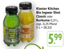 Edeka Kloster Kitchen Bio Ingwer Shot Classic oder Kurkuma Angebot