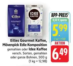 Edeka Eilles Gourmet Kaffee, Mövenpick Edle Komposition, Idee Kaffee Angebot