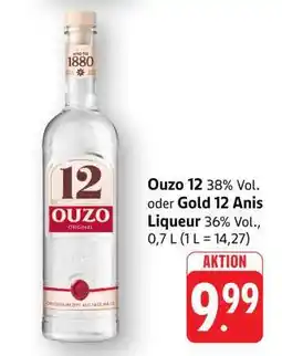 Edeka Ouzo 12 oder Gold 12 Anis Liqueur Angebot