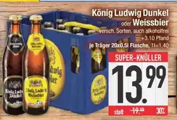Edeka König Ludwig Dunkel oder Weissbier Angebot