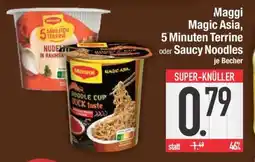 Edeka Maggi Magic Asia, 5 Minuten Terrine oder Saucy Noodles Angebot