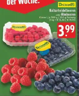 Edeka Driscoll's Kulturheidelbeeren oder Himbeeren Angebot