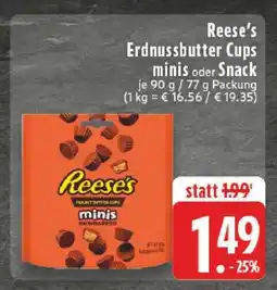 Edeka Reese's Erdnussbutter Cups minis oder Snack Angebot