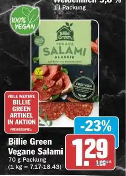 HIT Billie Green Vegane Salami Angebot