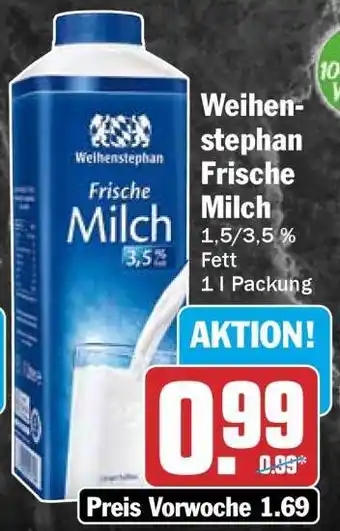 HIT Weihenstephan frische Milch Angebot