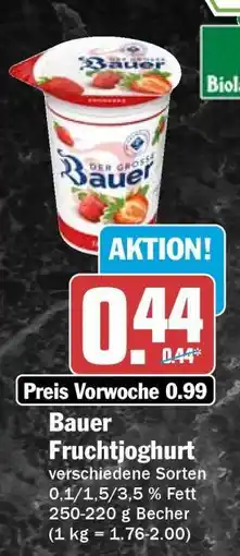 HIT Bauer Fruchtjoghurt Angebot