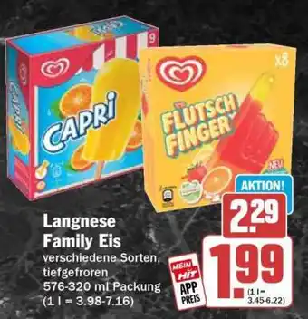HIT Langnese Family Eis Angebot