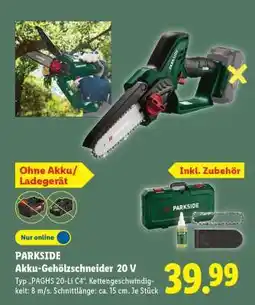 Lidl Parkside Akku-Gehölzschneider 20 V Angebot