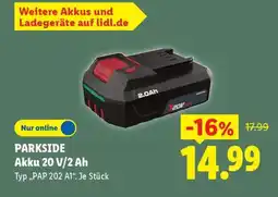 Lidl PARKSIDE Akku 20 V/2 Ah Angebot