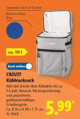 Lidl CRIVIT Kühlrucksack Angebot