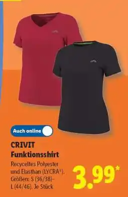 Lidl CRIVIT Funktionsshirt Angebot