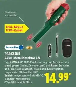 Lidl PARKSIDE Akku-Metalldetektor 4 V Angebot