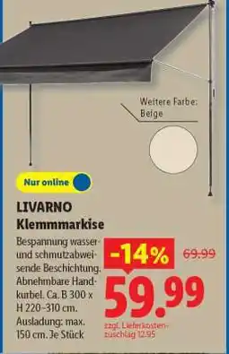Lidl LIVARNO Klemmmarkise Angebot