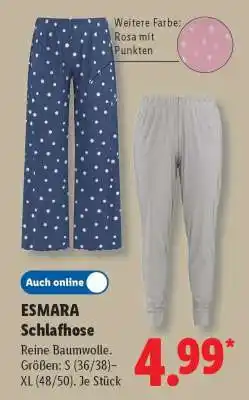 Lidl ESMARA Schlafhose Angebot