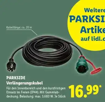 PARKSIDE Verlängerungskabel