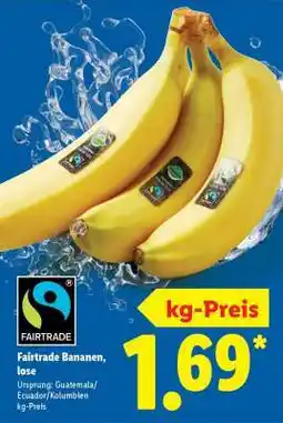 Lidl Fairtrade-Bananen, lose Angebot