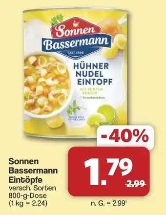 Famila Nord West Sonnen Bassermann Eintöpfe Angebot