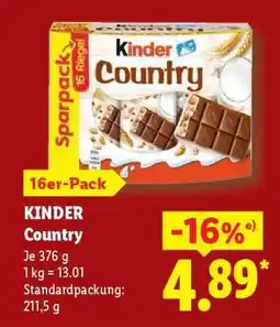 Lidl Kinder Country Angebot
