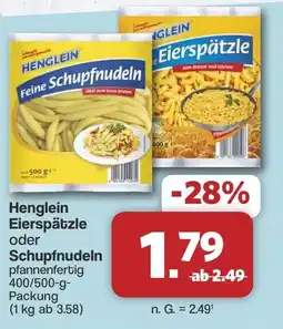 Famila Nord West Henglein Eierspätzle oder Schupfnudeln Angebot