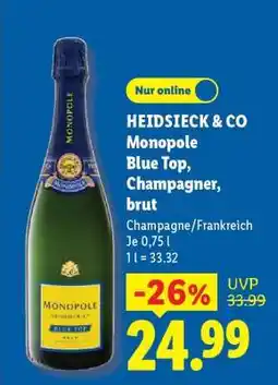 Lidl Heidsieck & Co. Monopole Blue Top Champagner Brut Angebot