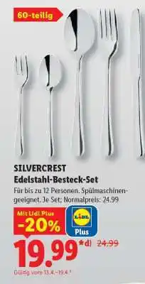 Lidl SILVERCREST Edelstahl-Besteck-Set Angebot
