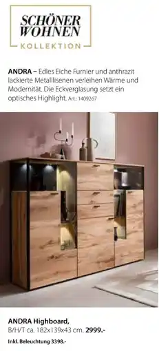 Zurbrüggen SCHÖNER WOHNEN ANDRA Highboard Angebot