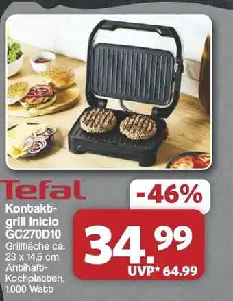 Famila Nord West Tefal Kontaktgrill Inicio GC270D10 Angebot