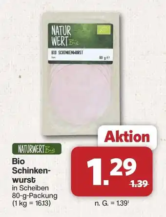 Famila Nord West NATURWERT Bio Schinkenwurst Angebot