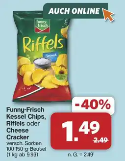 Famila Nord West Funny-Frisch Kessel Chips, Riffels oder Cheese Cracker Angebot