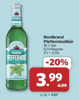 Famila Nord West Nordbrand Pfefferminzlikör Angebot