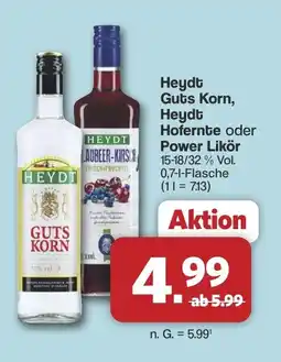 Famila Nord West Heydt Guts Korn, Heydt Hofernte oder Power Likör Angebot