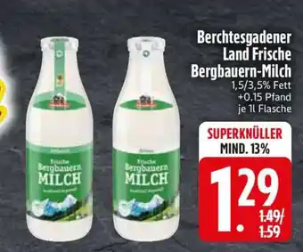 Edeka Berchtesgadener Land Frische Bergbauern-Milch Angebot