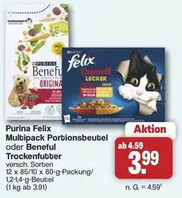 Famila Nord West Purina Felix Multipack Portionsbeutel oder Beneful Trockenfutter Angebot