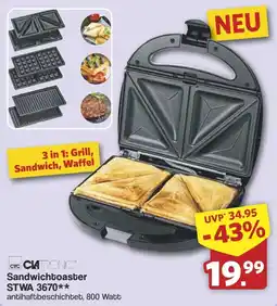 Famila Nord West CLATRONIC Sandwichtoaster STWA 3670 Angebot