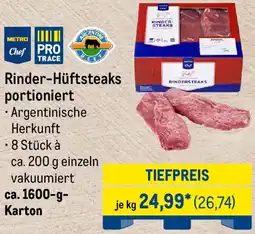 METRO METRO Chef Rinder-Hüftsteaks portioniert Angebot