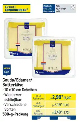 METRO METRO Chef Gouda/Edamer/ Butterkäse Angebot