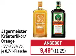 METRO Jägermeister Kräuterlikör/ Orange Angebot