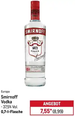 METRO Smirnoff Vodka Angebot