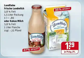 REWE Kaufpark Landliebe Frische Landmilch Oder Kakao Milch Angebot