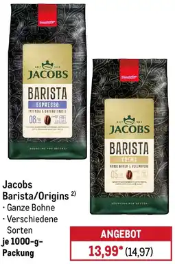 METRO Jacobs Barista/Origins Angebot