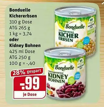 REWE Kaufpark Bonduelle Kichererbsen Oder Kidney Bohnen Angebot