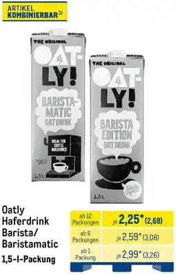 METRO Oatly Haferdrink Barista/ Baristamatic Angebot