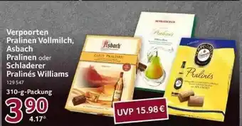 Selgros Verpoorten Pralinen Vollmilch, Asbach Pralinen Oder Schladerer Pralinés Williams Angebot