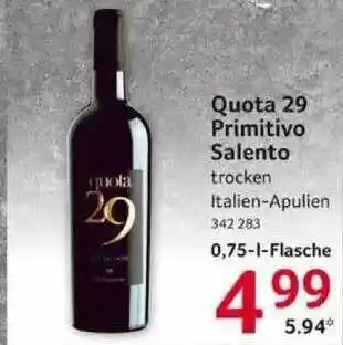 Selgros Quota 29 Primitivo Salento Angebot