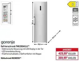 METRO gorenje Gefrierschrank FN619DAXL6 Angebot